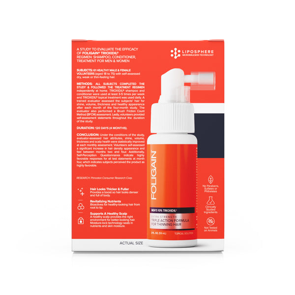 FOLIGAIN Triple Action Complete Formula For Thinning Hair For Men 10% Trioxidil - FOLIGAIN CH