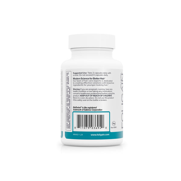 FOLIGAIN TOTAL CARE Supplement for Thinning Hair, Skin & Nails 60 Vegetarian Capsules - FOLIGAIN CH