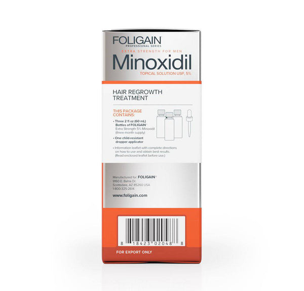FOLIGAIN Minoxidil 5% Hair Regrowth Treatment For Men 6 Month Supply - FOLIGAIN CH