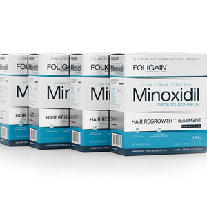 FOLIGAIN Low Alcohol Minoxidil 5% Hair Regrowth Treatment For Men 12 Month Supply - FOLIGAIN CH