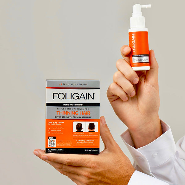 FOLIGAIN Triple Action Complete Formula For Thinning Hair For Men 10% Trioxidil - FOLIGAIN CH