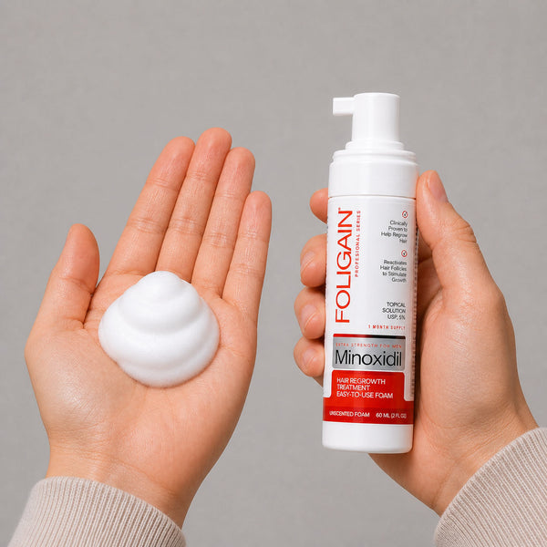 FOLIGAIN® Minoxidil 5% Schaum zur Haarwiederherstellung für Männer 6-Monats-Vorrat
