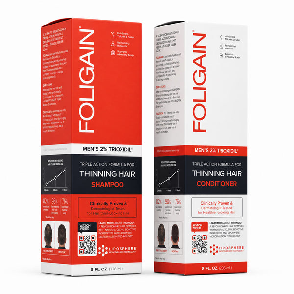 FOLIGAIN® Haarwuchs-Shampoo + Conditioner Set für Männer mit 2% TRIOXIDIL®