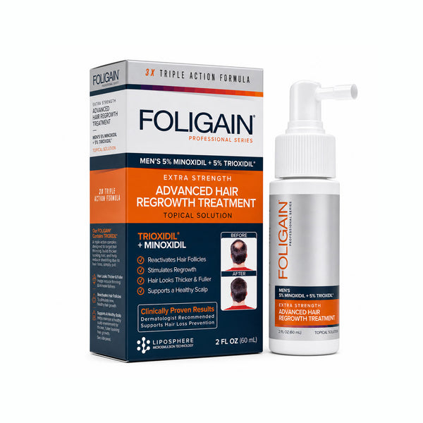 FOLIGAIN® Fortgeschrittener Haarwuchs für Männer Minoxidil 5% + TRIOXIDIL® 5%