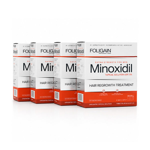 FOLIGAIN® Minoxidil 5% Haarwuchsmittel für Männer 12-Monats-Vorrat