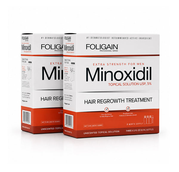 FOLIGAIN® Minoxidil 5% Haarwuchsmittel für Männer 6-Monats-Vorrat