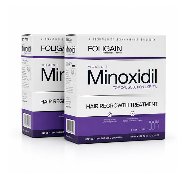 FOLIGAIN® Minoxidil 2% Haarwuchsmittel für Frauen 6-Monats-Vorrat