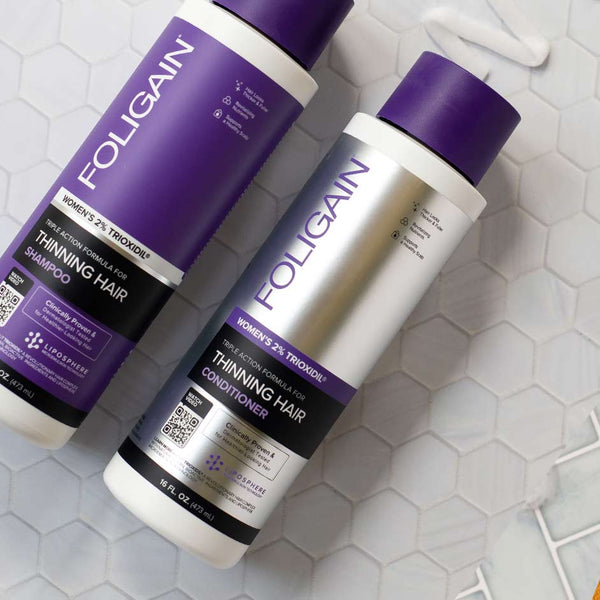 FOLIGAIN Triple Action Shampoo For Thinning Hair For Women with 2% Trioxidil 473ml - FOLIGAIN CH
