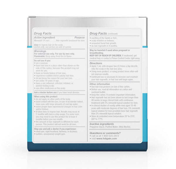 FOLIGAIN Low Alcohol Minoxidil 5% Hair Regrowth Treatment For Men 6 Month Supply (Standalone) - FOLIGAIN CH