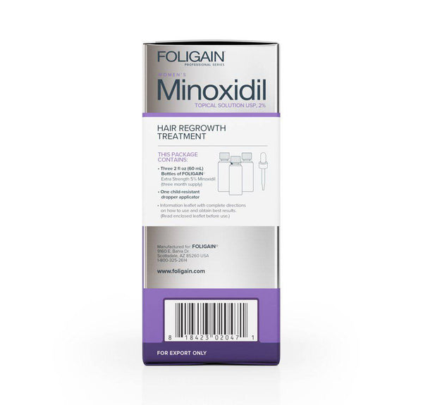 FOLIGAIN Minoxidil 2% Hair Regrowth Treatment For Women 6 Month Supply (Standalone) - FOLIGAIN CH