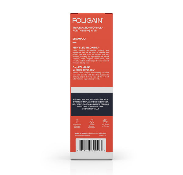 FOLIGAIN Triple Action Shampoo For Thinning Hair For Men with 2% Trioxidil - FOLIGAIN CH
