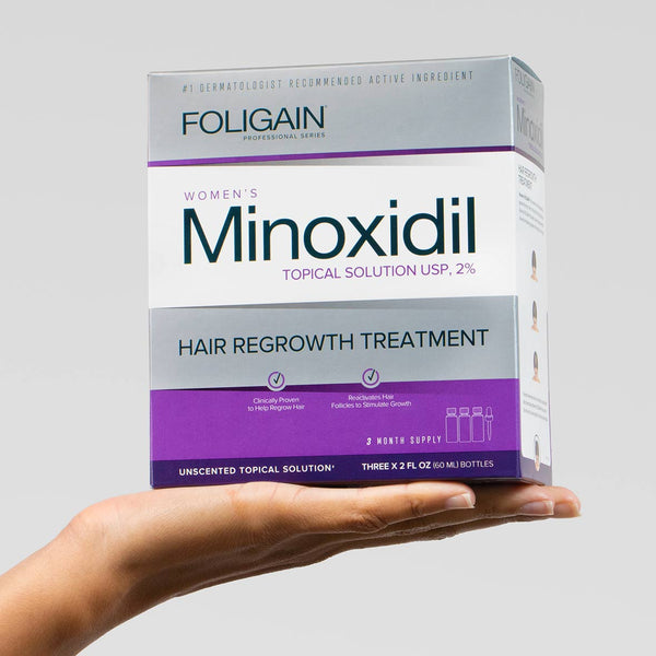 FOLIGAIN Minoxidil 2% Hair Regrowth Treatment For Women 12 Month Supply (Standalone) - FOLIGAIN CH